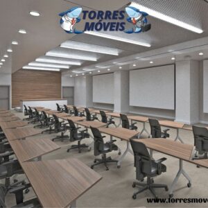 Mesa para salas de treinamento Torres Móvil